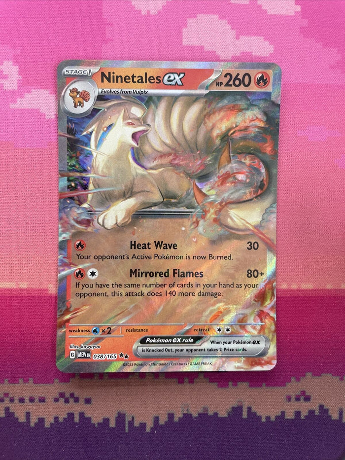 Pokemon Card Ninetales ex 038/165 Ultra Rare Scarlet & Violet 151 Near Mint