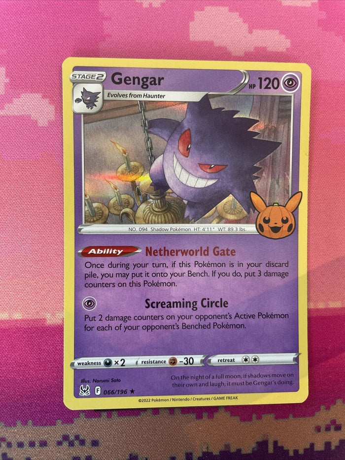 Pokemon Card Gengar Trick Or Trade Holo Rare 066/196 Near Mint