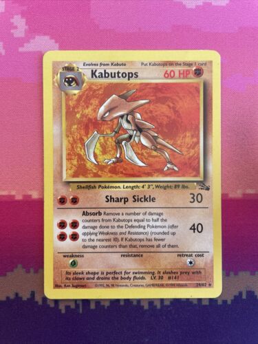 Pokemon Card Kabutops Fossil Rare 24/62  Near Mint