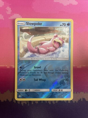 Pokemon Card Slowpoke Unbroken Bonds Reverse Holo Common 42/214 Near Mint