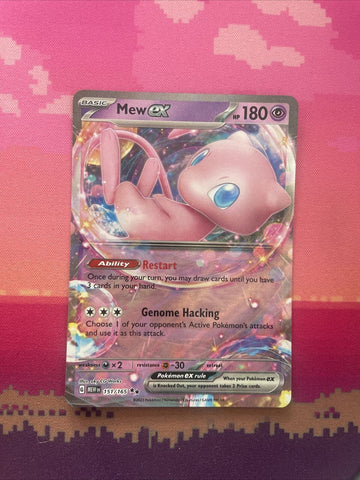Pokemon Card Mew ex 151/165 Pokemon 151 Double Rare Near Mint