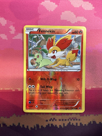Pokemon Card Fennekin Fates Collide Reverse Holo 10/124 Near Mint