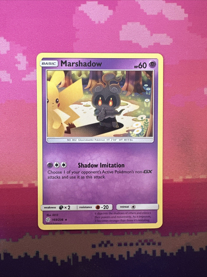 Pokemon Card Marshadow Cosmic Eclipse Rare 103/236 Near Mint