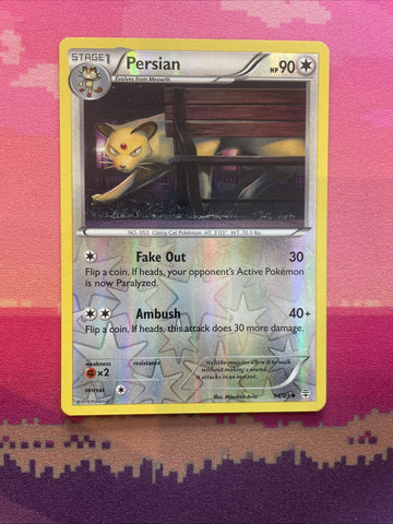 Pokemon Card Persian Generations Reverse Holo Uncommon 54/83 Near Mint