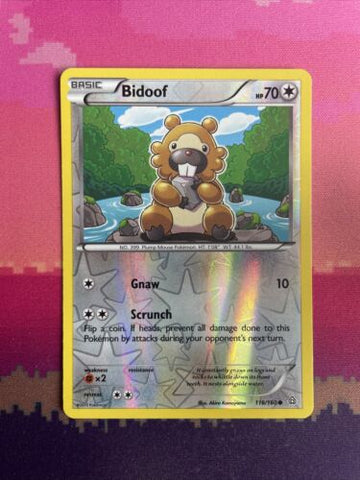 Pokemon Card Bidoof Primal Clash Reverse Holo Common 116/160 Near Mint