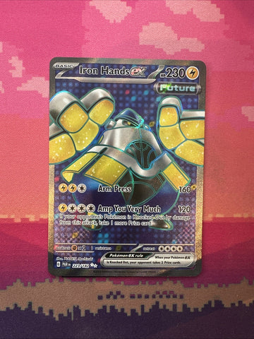Pokemon Card Iron Hands ex 223/182 Ultra Rare Paradox Rift Near Mint