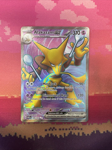 Pokemon Card Alakazam ex 188/165 Ultra Rare Scarlet & Violet 151 Near Mint
