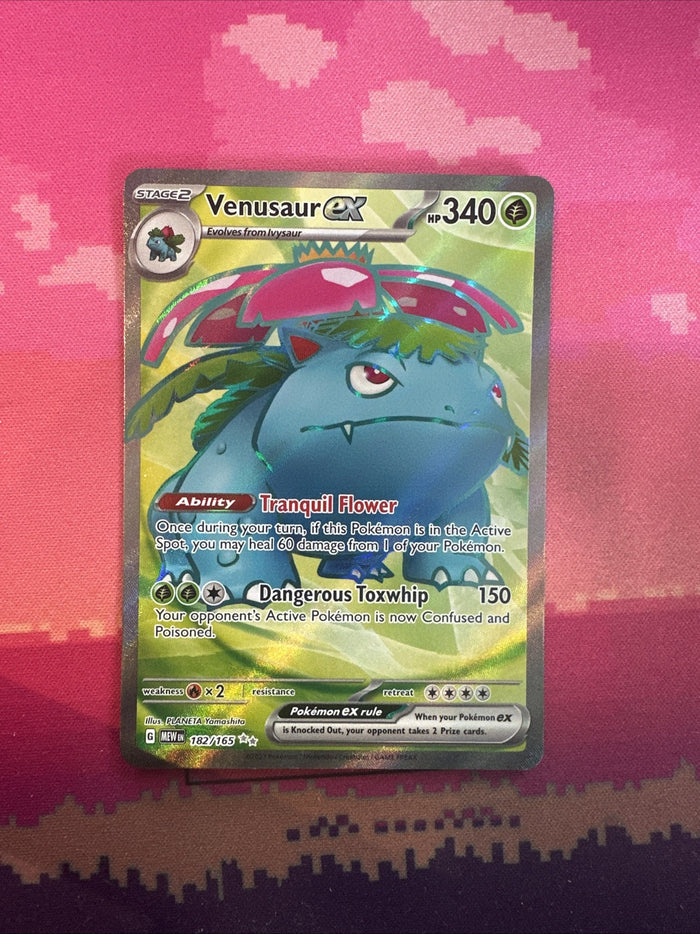Pokemon Card Venusaur ex 182/165 Ultra Rare Scarlet & Violet 151 Near Mint