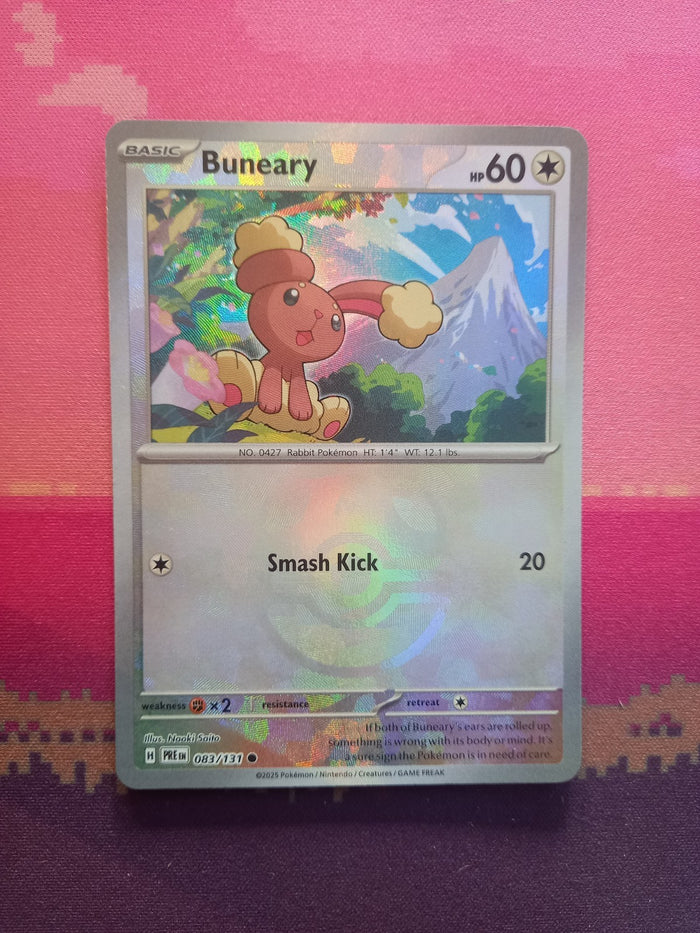 Pokemon Card Buneary Masterball Prismatic Evolutions 083/131 Near Mint