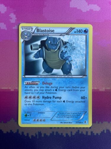 Pokemon Card Blastoise Boundaries Crossed Rare 31/149 Near Mint