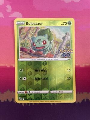Pokemon Card Bulbasaur Pokemon Go Reverse Holo 001/078 Near Mint