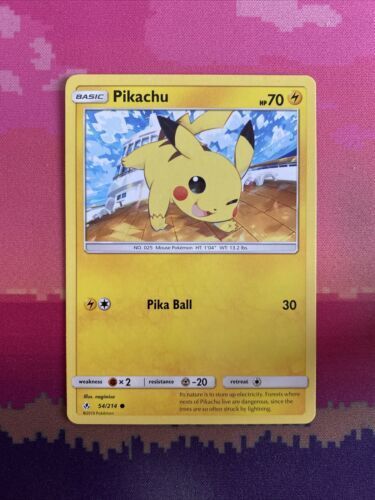 Pokemon Card Pikachu Unbroken Bonds Common 54/214 Near Mint
