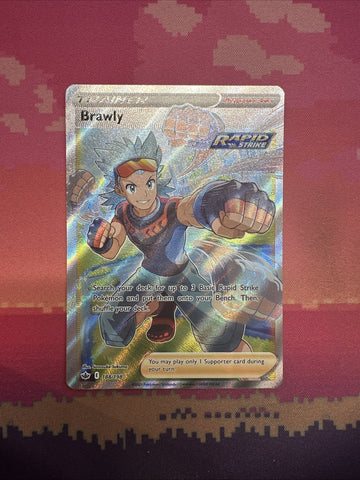 Pokemon Card Brawly 188/198 Ultra Rare Chilling Reign Near Mint