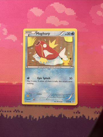 Pokemon Card Magikarp 20th Anniversary Holo 22/83 Near Mint