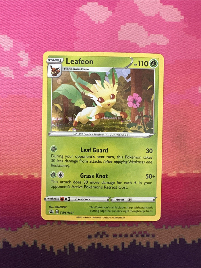 Pokemon Card Leafeon SWSH191 Black Star Promo Near Mint