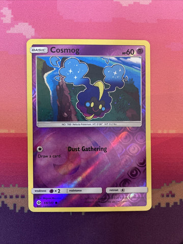 Pokemon Card Cosmog Sun & Moon Reverse Holo 64/149 Near Mint