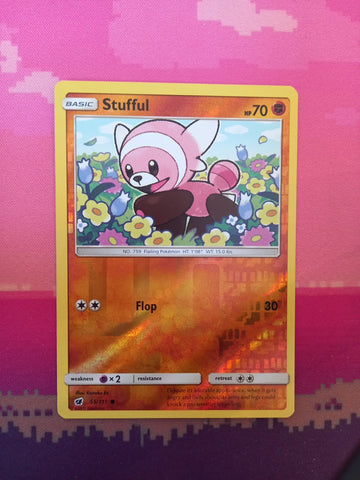 Pokemon Card Stufful Crimson Invasion Reverse Holo Common 55/111 Near Mint