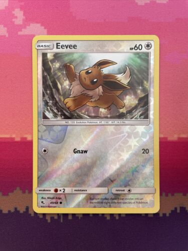 Pokemon Card Eevee Hidden Fates Reverse Holo 49/68 Near Mint