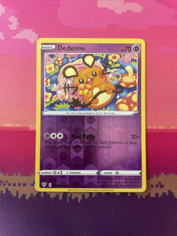 Pokemon Card Dedenne Darkness Ablaze Reverse Holo 078/189 Near Mint