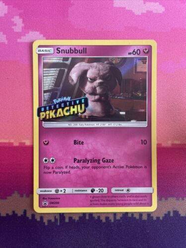 Pokemon Card Snubbull SM200 Detective Pikachu STAMPED Near Mint