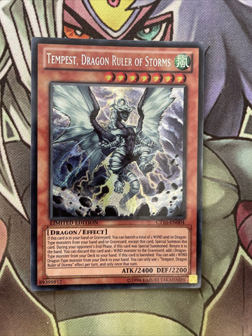 CT10-EN004 Tempest, Dragon Ruler Of Storms Secret Rare Lim Ed NM Yugioh Card