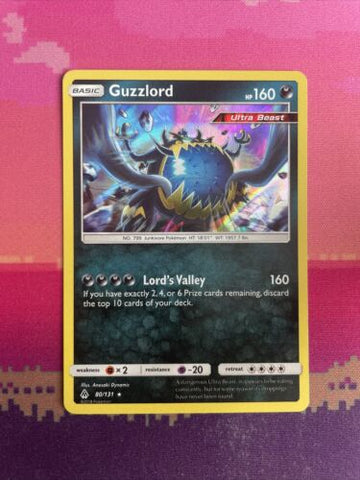 Pokemon Card Guzzlord Forbidden Light Holo Rare 80/131 Near Mint