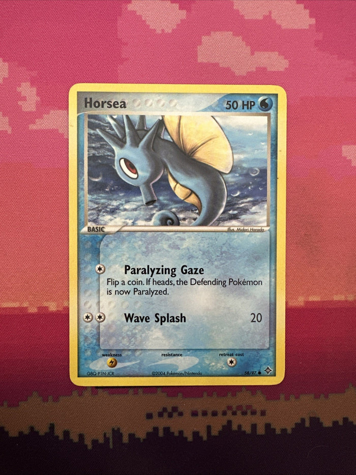 Pokemon Card Horsea EX Dragon Common 58/97  Near Mint