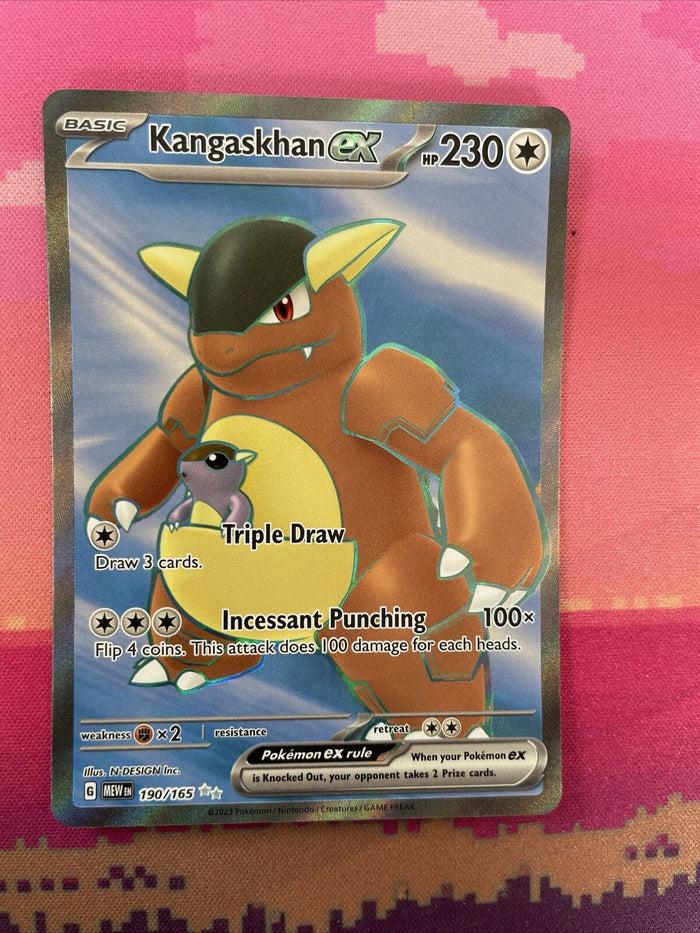 Pokemon Card Kangaskhan ex 190/165 Ultra Rare Pokemon 151 Near Mint