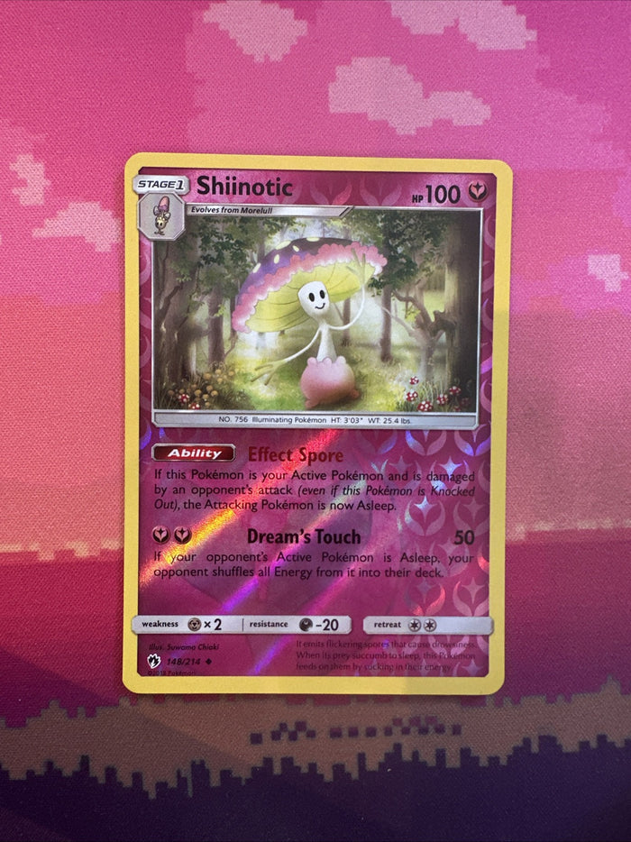 Pokemon Card Shiinotic Lost Thunder Reverse Holo Rare 148/214 Near Mint