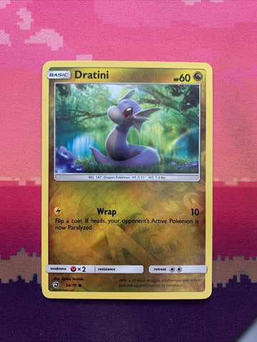 Pokemon Card Dratini Dragon Majesty Reverse Holo 34/70 Near Mint
