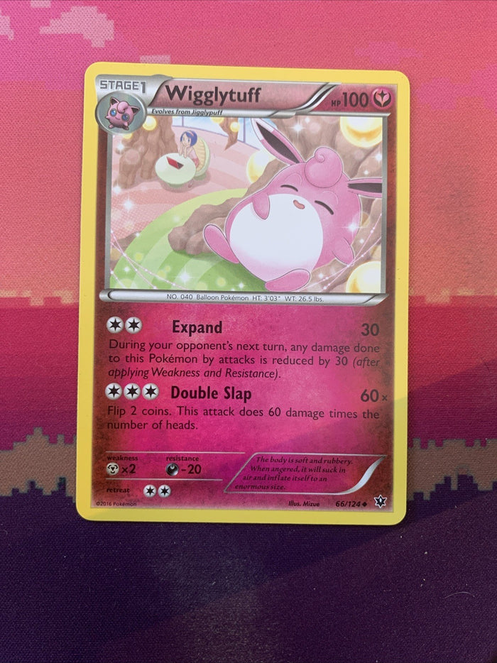 Pokemon Card Wigglytuff Fates Collide Uncommon 66/124 Near Mint