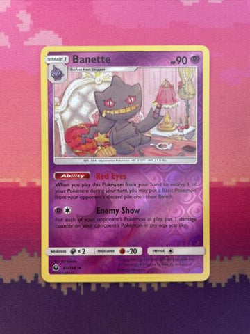 Pokemon Card Banette Celestial Storm Reverse Holo Rare 65/168 Near Mint