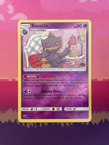 Pokemon Card Banette Celestial Storm Reverse Holo Rare 65/168 Near Mint