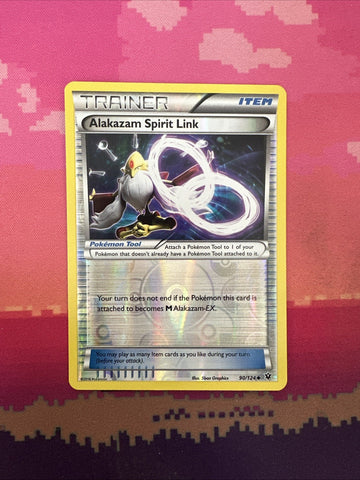 Pokemon Card Alakazam Spirit Link Fates Collide Reverse Holo 90/124 Near Mint