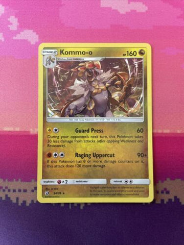 Pokemon Card Kommo-o Dragon Majesty Holo Rare 54/70 Near Mint