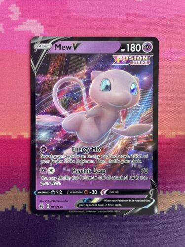 Pokemon Card Mew V 060/159 Ultra Rare Crown Zenith Near Mint