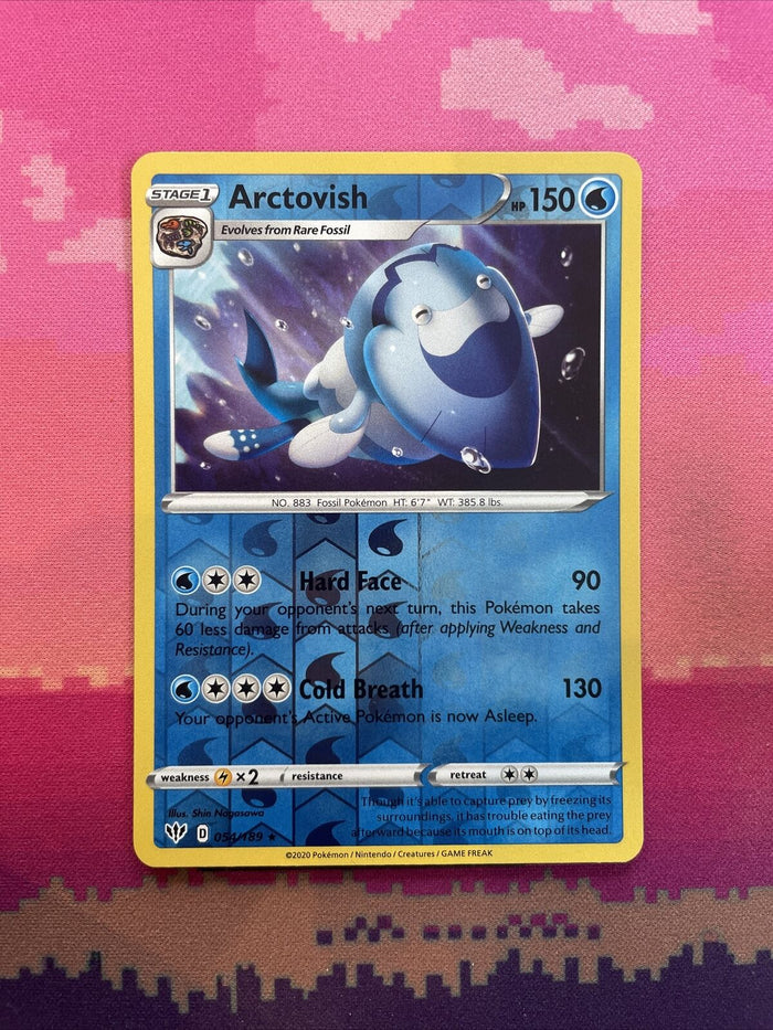 Pokemon Card Arctovish Darkness Ablaze Reverse Holo Rare 054/189 Near Mint