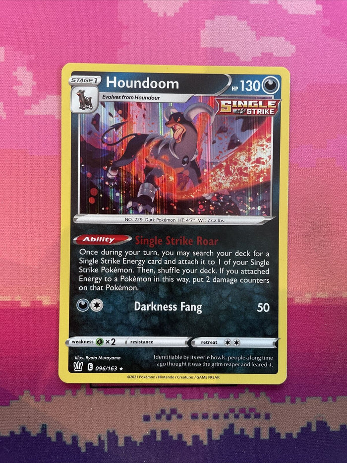 Pokemon Card Houndoom Battle Styles Holo Rare 096/163 Near Mint