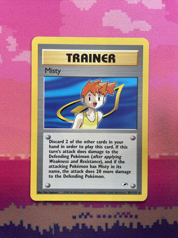 Pokemon Card Misty Gym Heroes Rare 102/132 Near Mint