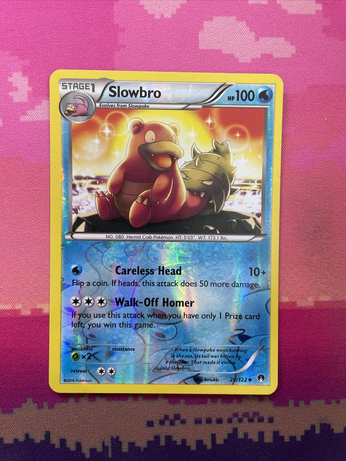 Pokemon Card Slowbro Breakpoint Reverse Holo 20/122 Near Mint
