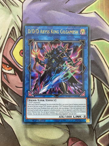 DUOV-EN004 D/D/D Abyss King Gilgamesh Ultra Rare 1st Edition NM Yugioh Card