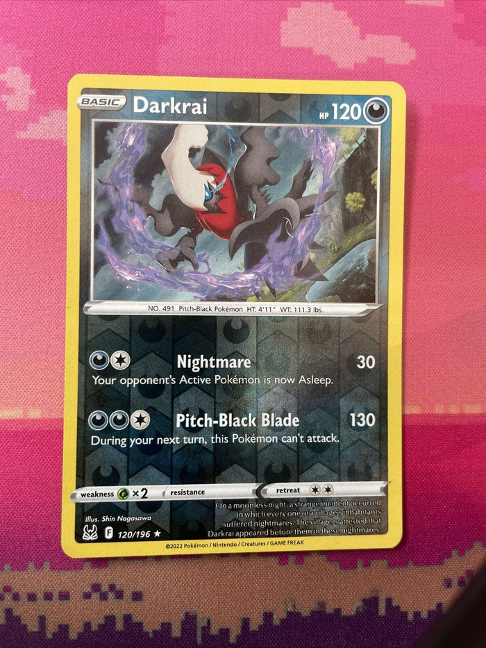 Pokemon Card Darkrai Lost Origin Reverse Holo Rare 120/196 Near Mint