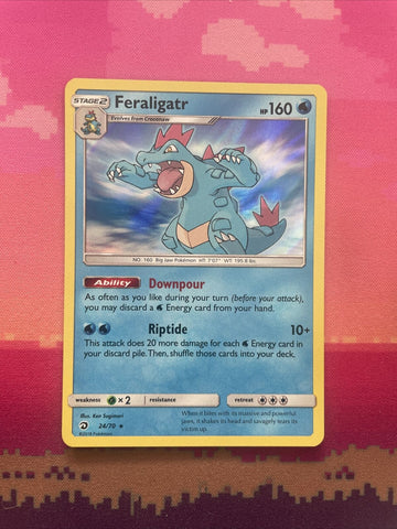 Pokemon Card Feraligatr Dragon Majesty Holo Rare 24/70 Near Mint