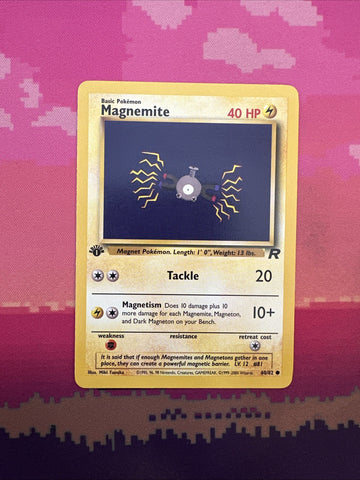 Pokemon Card Magnemite Team Rocket 1st Edition Common 60/82 Near Mint