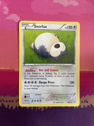 Pokemon Card Snorlax Generations Rare 58/83 Near Mint