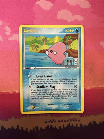 Pokemon Card Luvdisc ex Crystal Guardians Reverse Holo Rare 7/100 LP