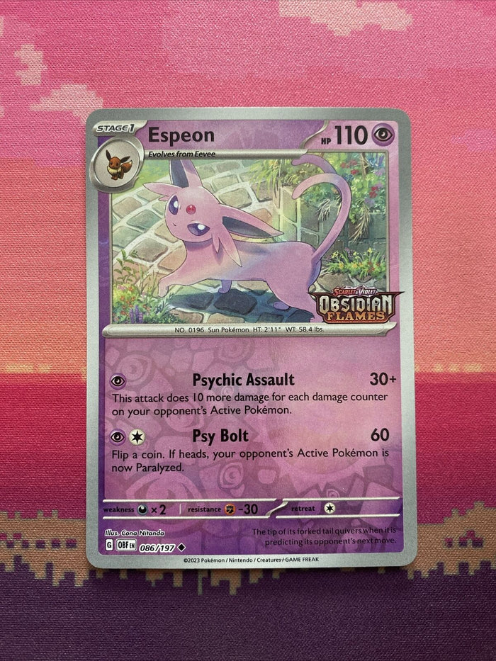Pokemon Card Espeon Best Buy Stamped 086/197 Near Mint