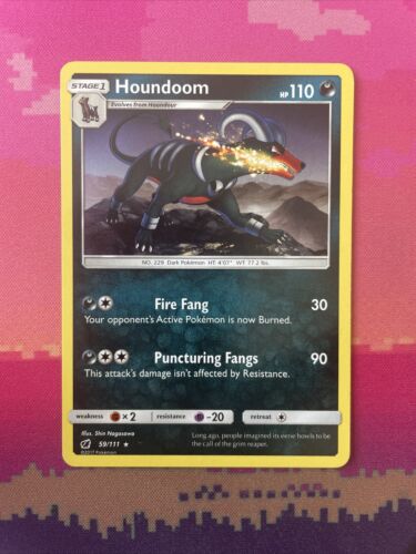 Pokemon Card Houndoom Crimson Invasion Rare 59/111 Near Mint