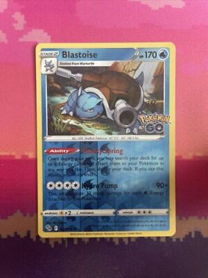 Pokemon Card Blastoise Pokemon GO Reverse Holo Rare 017/078 Near Mint