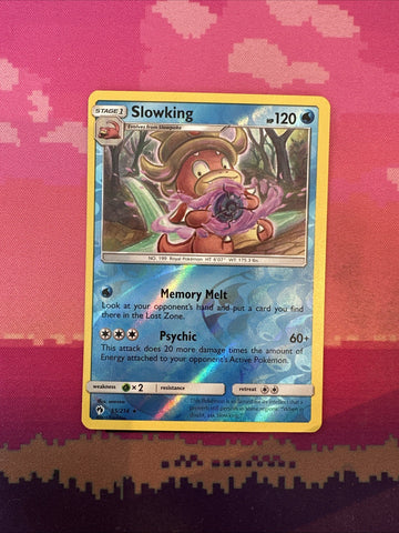 Pokemon Card Slowking Lost Thunder Reverse Holo Rare 55/214 Near Mint